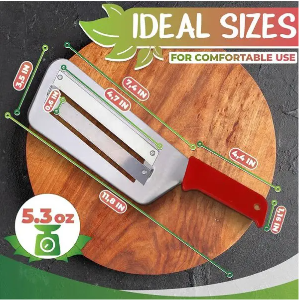 Durable and Sharp Cabbage Kitchen Knife with Premium Stainless Steel Cabbage Cutter with Two Sharp Blades Easy to Clean